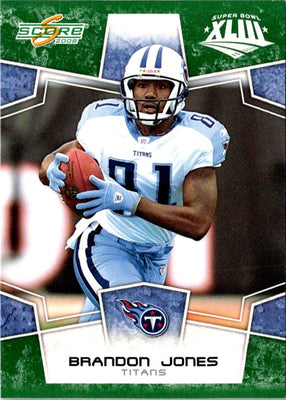 2008 Score Super Bowl XLIII Brandon Jones #319