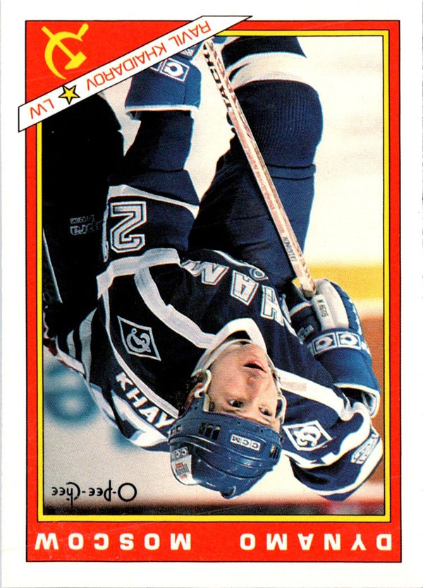 1991 O-Pee-Chee Sharks & Russians Inserts Ravil Khaidarov #36R