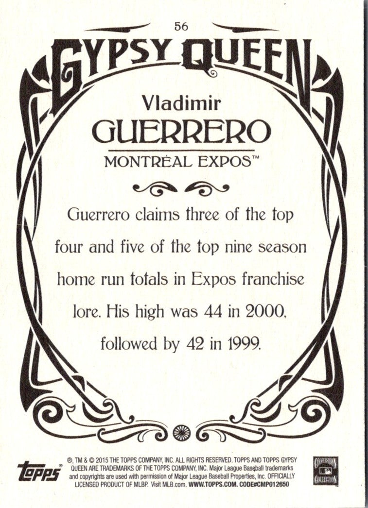 2015 Topps Gypsy Queen Vladimir Guerrero