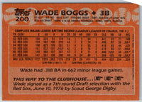 1988 Topps Wade Boggs #200