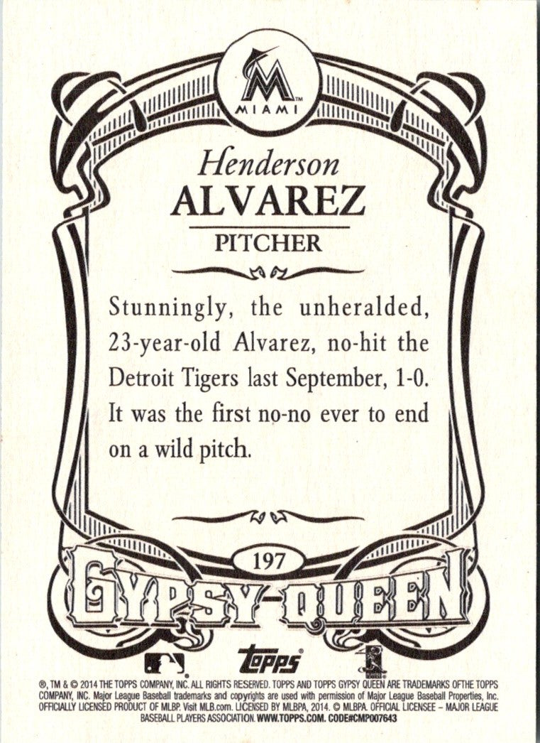 2014 Topps Gypsy Queen Henderson Alvarez