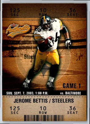 2003 Fleer Authentix Jerome Bettis #56