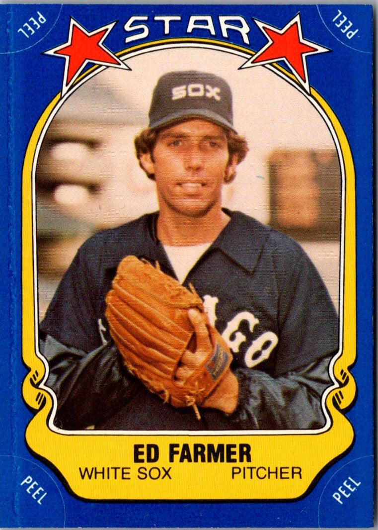 1981 Fleer Star Stickers Ed Farmer