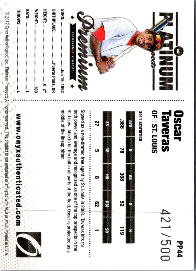 2012 Onyx Platinum Prospects Oscar Taveras