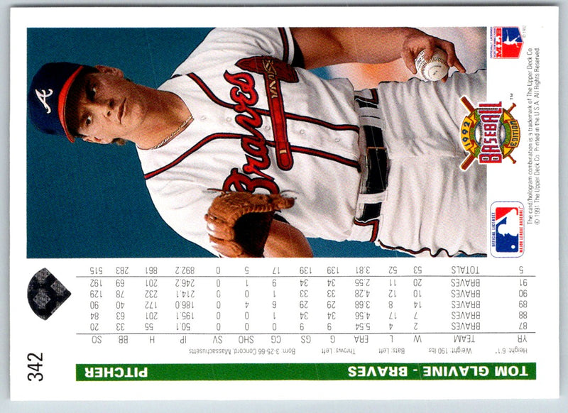 1992 Upper Deck Tom Glavine