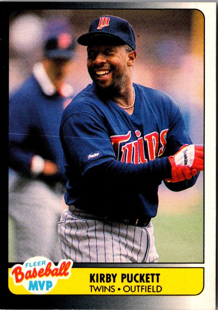 1990 Fleer Baseball MVP's Kirby Puckett