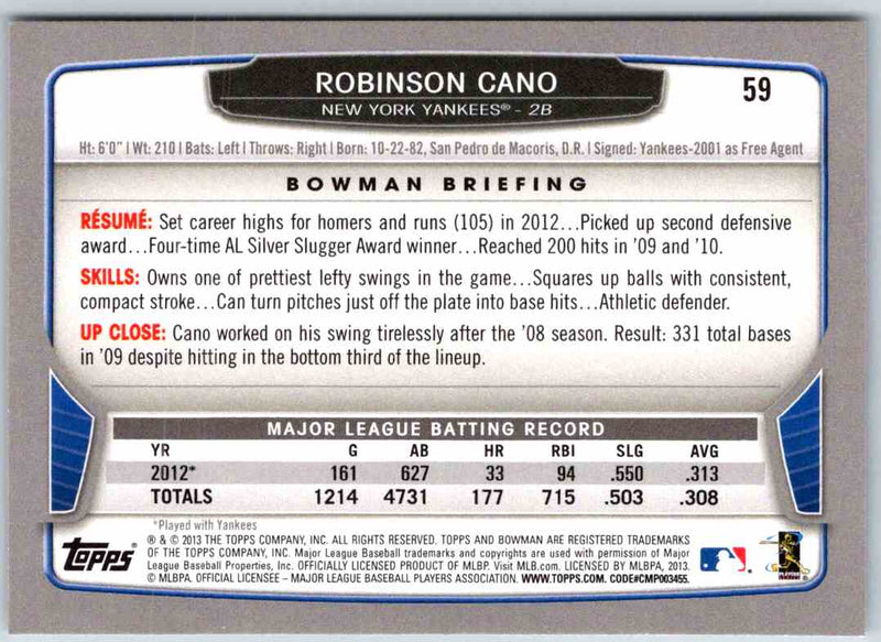 2014 Bowman Robinson Cano