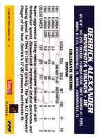 1995 Topps Derrick Alexander #228 Rookie