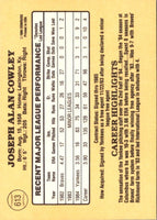 1985 Donruss Joe Cowley #613
