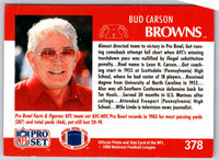 1990 Proset Bud Carson #378