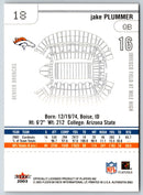 2003 Fleer Authentix Jake Plummer