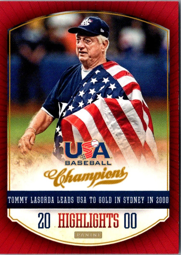 2013 Panini USA Champions Highlights Tommy Lasorda Leads #4