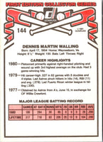 1981 Donruss Dennis Walling #144