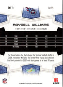 2008 Score Super Bowl XLIII Roydell Williams