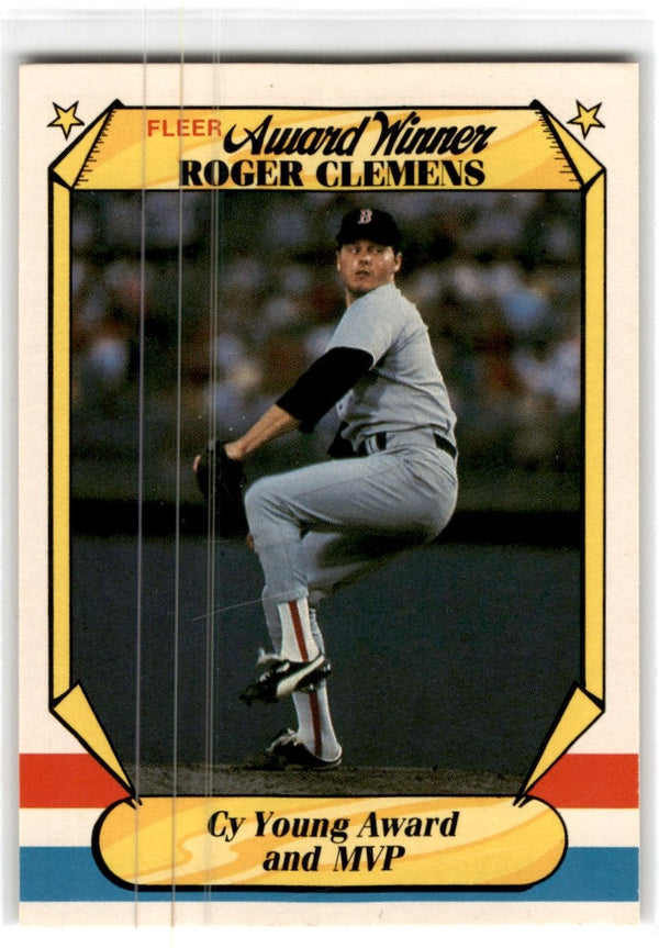 1987 Fleer Award Winners Roger Clemens #9