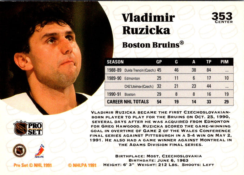 1991 Pro Set Vladimir Ruzicka