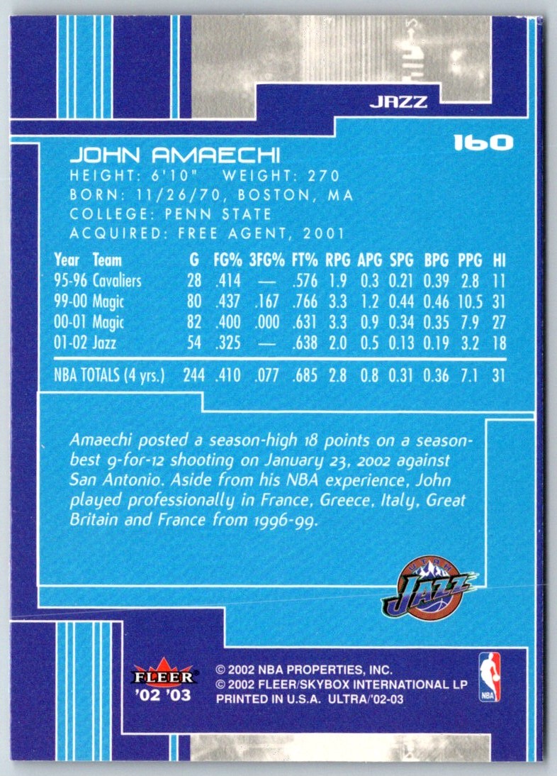 2002 Ultra John Amaechi