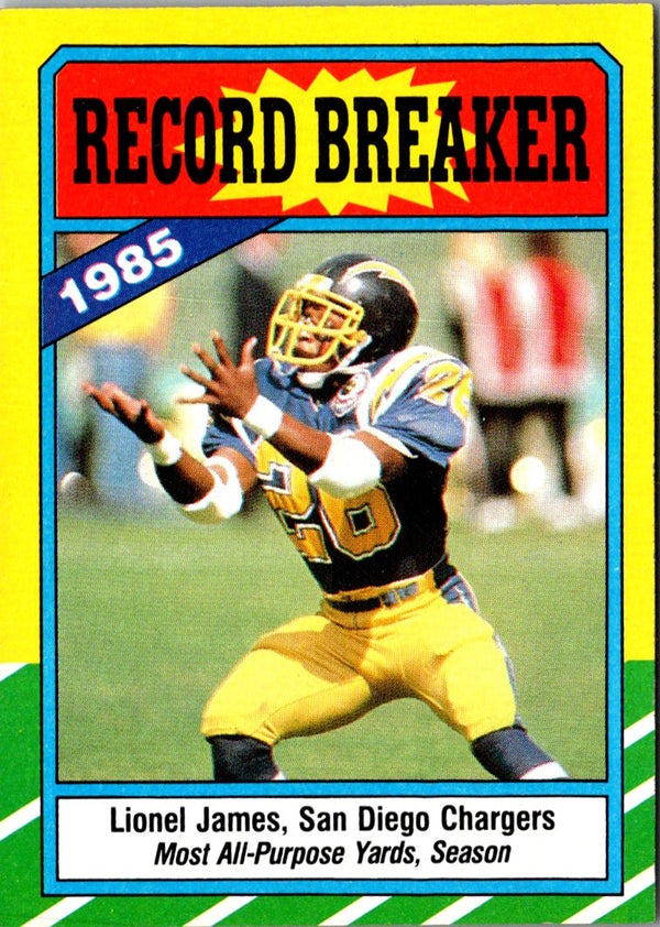 1986 Topps Lionel James #3 EX-MT