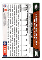 2008 Topps Kickoff Vernon Gholston #215 Rookie