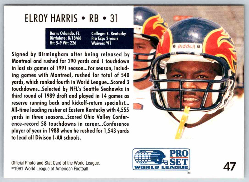1991 Proset World League Elroy Harris