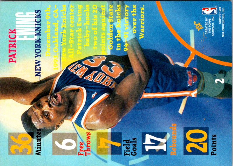 1994 Stadium Club Super Teams NBA Finals Patrick Ewing