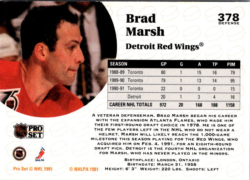 1991 Pro Set Brad Marsh