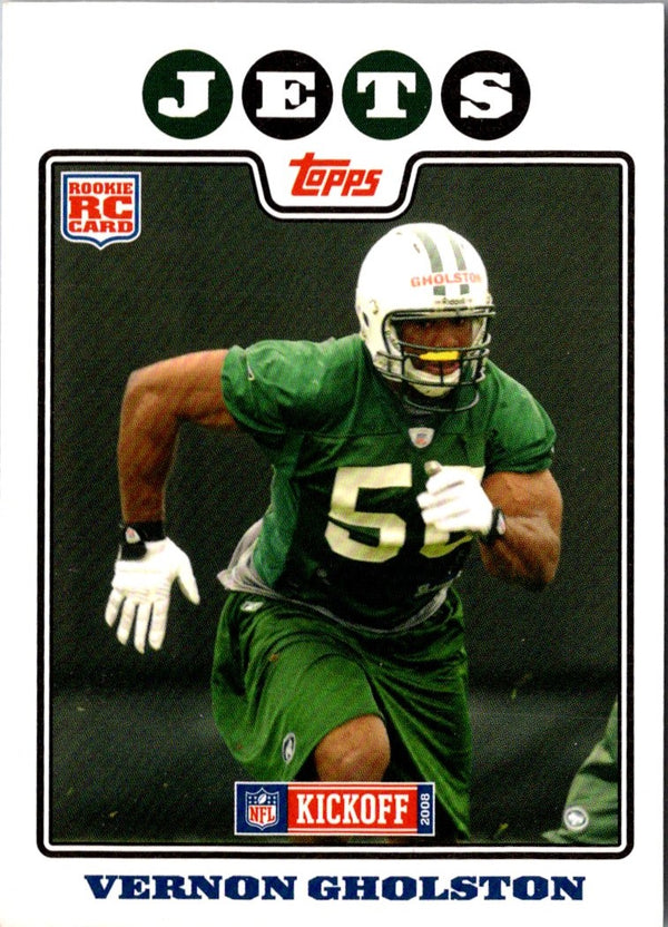 2008 Topps Kickoff Vernon Gholston #215 Rookie