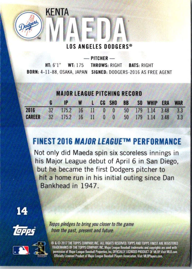 2017 Finest Kenta Maeda