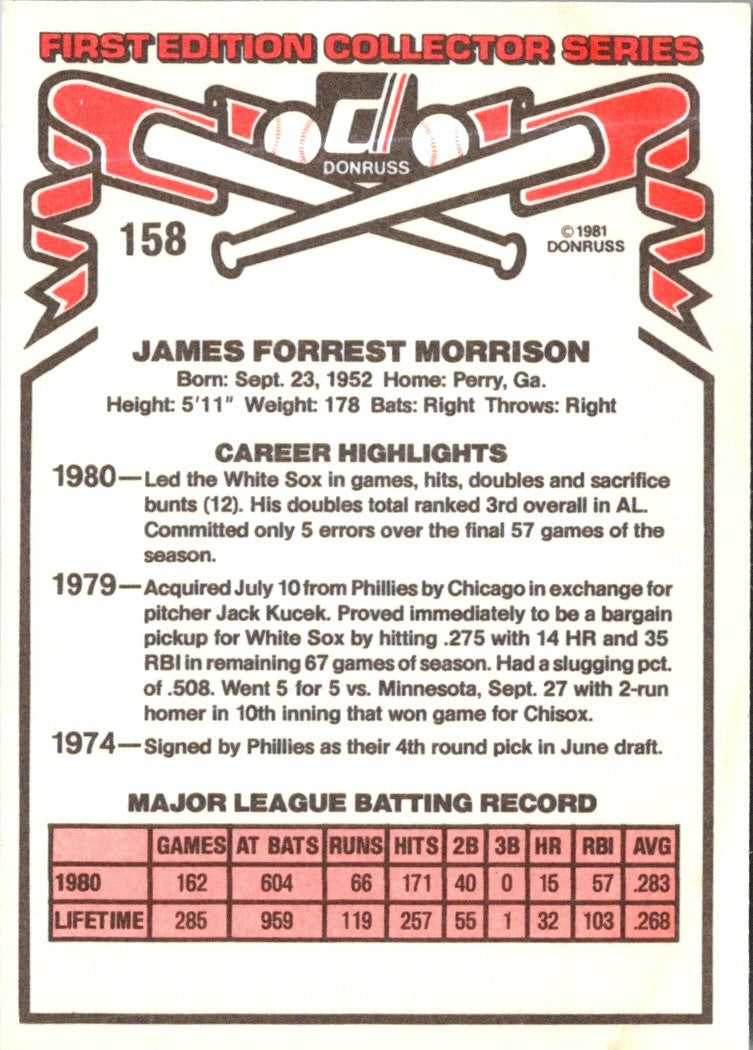 1981 Donruss Jim Morrison