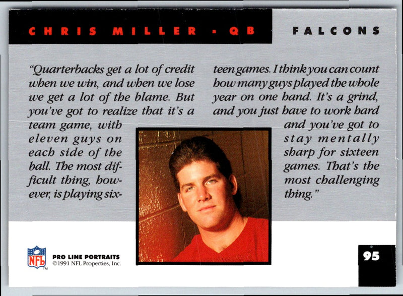 1991 Pro Line Portraits Chris Miller