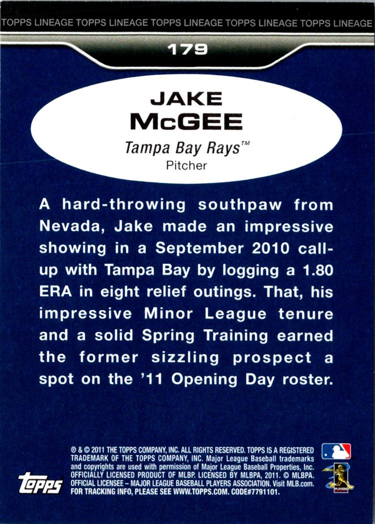 2011 Topps Lineage Jake McGee