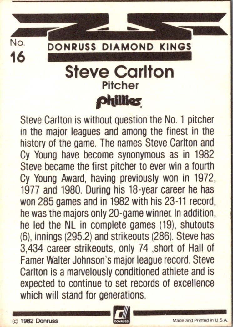 1983 Donruss Steve Carlton