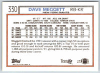 1994 Topps Dave Meggett #330