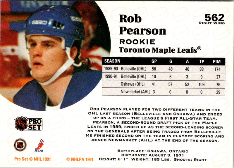 1991 Pro Set Rob Pearson