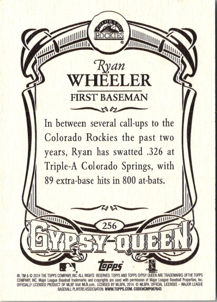 2014 Topps Gypsy Queen Ryan Wheeler