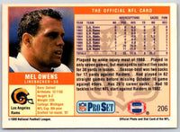 1989 NFL Proset Mel Owens #206