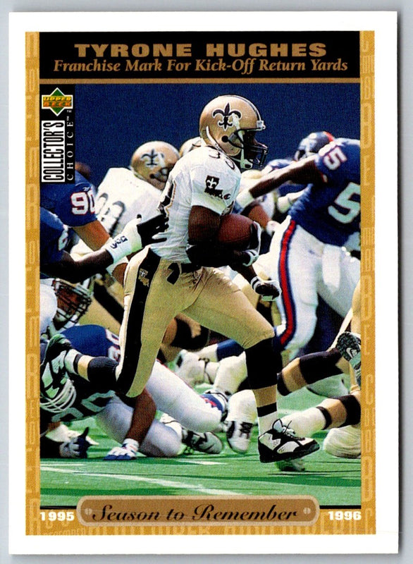 1996 Collector's Choice Season to Remember Blow-ups Tyrone Hughes #67
