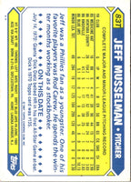 1987 Topps Traded Jeff Musselman #83T