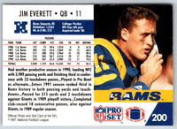1991 Pro Set Jim Everett #200