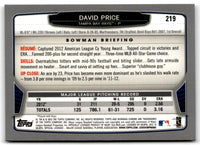 2013 Bowman Chrome David Price #219