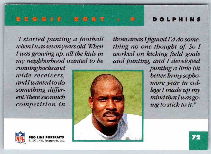 1991 ProLine Reggie Roby