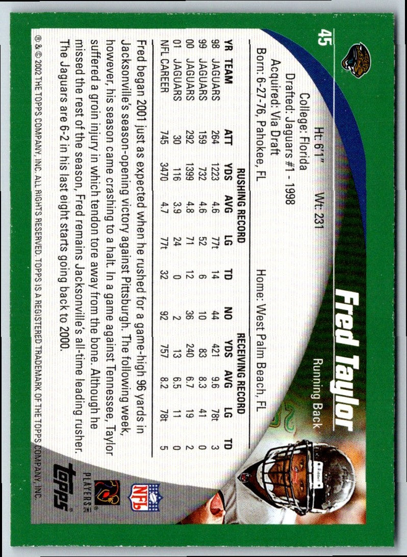 2002 Topps Fred Taylor