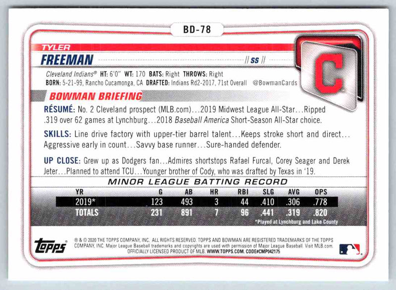 2020 Bowman Tyler Freeman