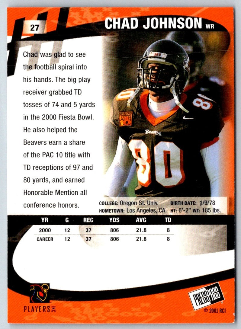 2001 Press Pass Chad Johnson