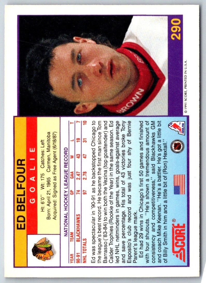 1991 Score American Ed Belfour