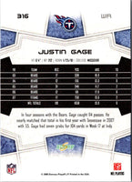 2008 Score Super Bowl XLIII Justin Gage #316