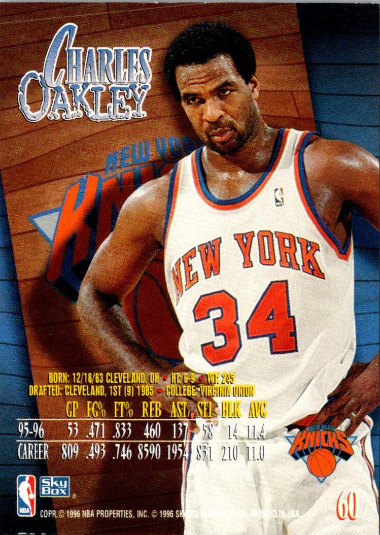 1996 SkyBox Z-Force Charles Oakley
