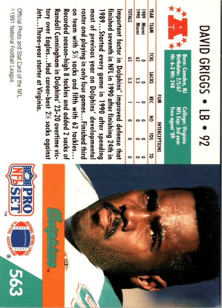 1991 Pro Set David Griggs