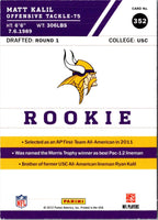 2012 Score Matt Kalil #352