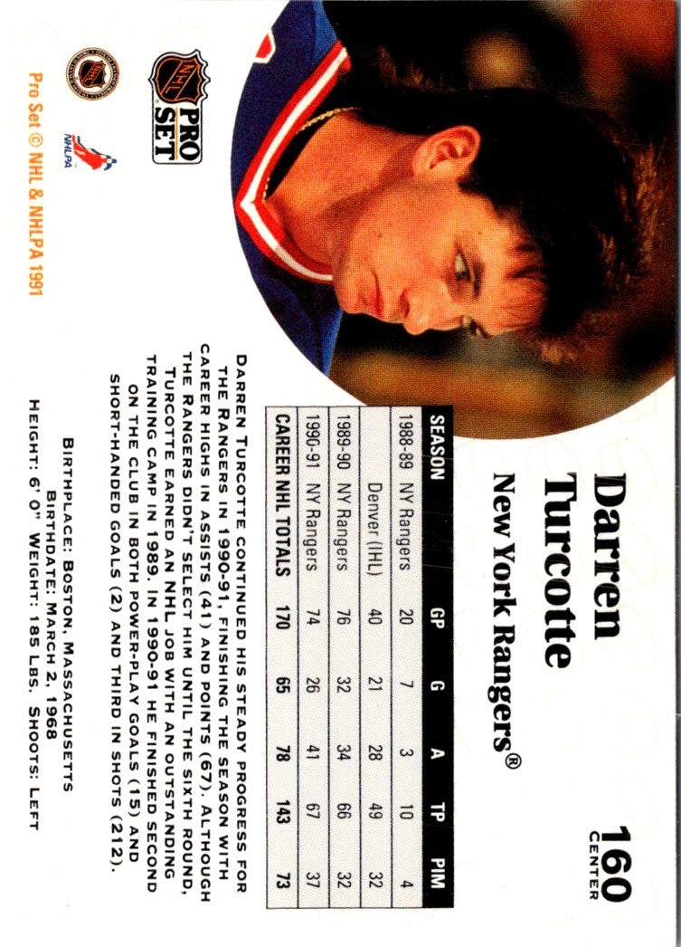 1991 Pro Set Darren Turcotte